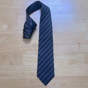 Ermenegildo Zegna Silk Black Stripe Tie